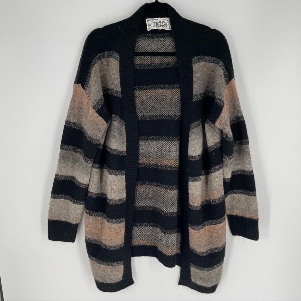 🌞 Pink Martini Striped Open Cardigan